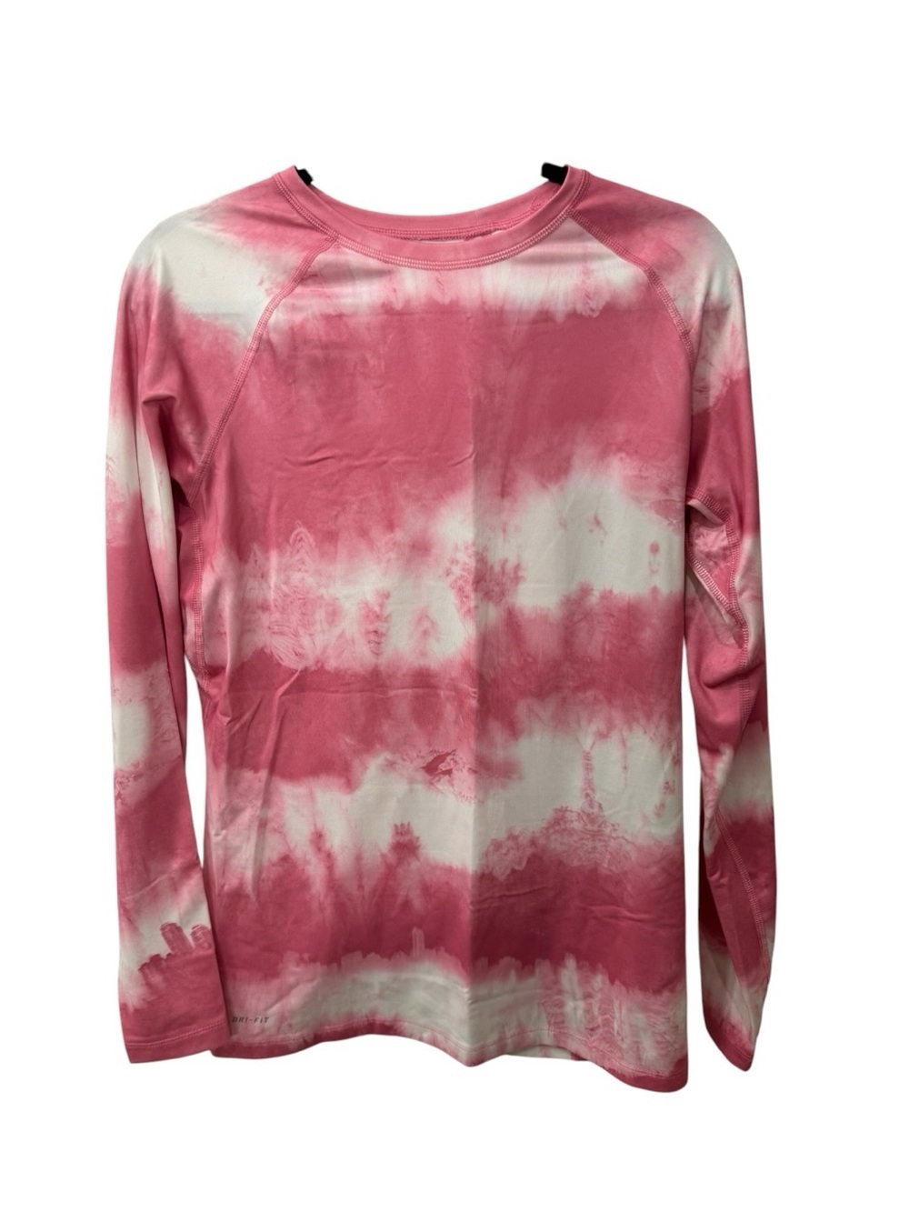 Nike Pro Combat pink and white tie-dye fitted long-sleeve athletic shirt size XL